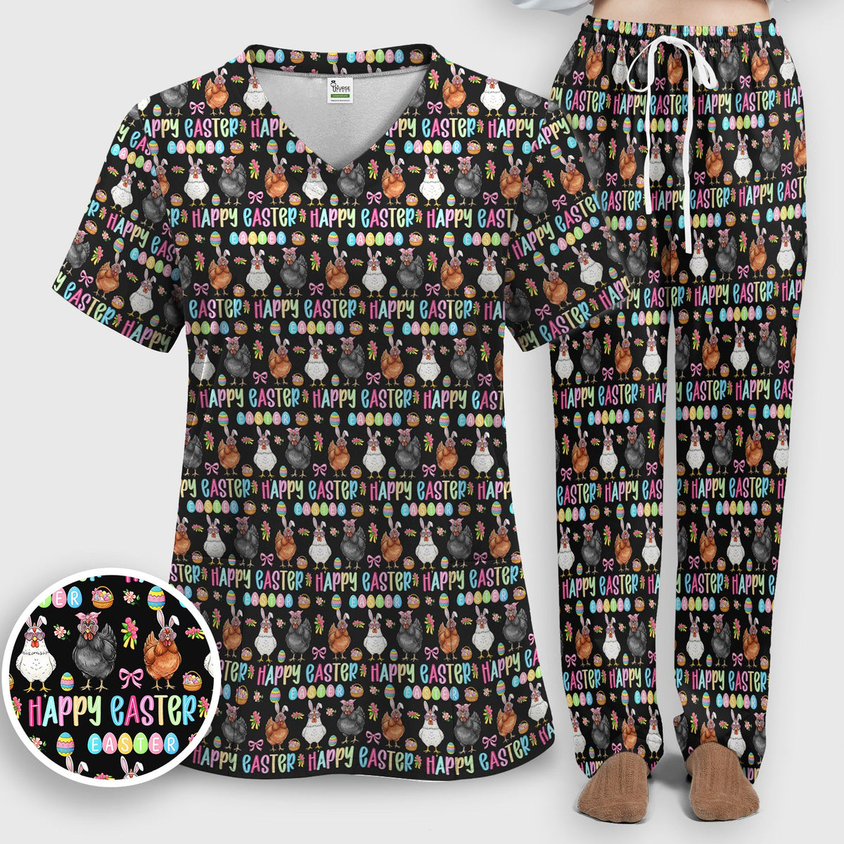 Bunny Eggs Nurse Scrub Sets - Easter Gift
