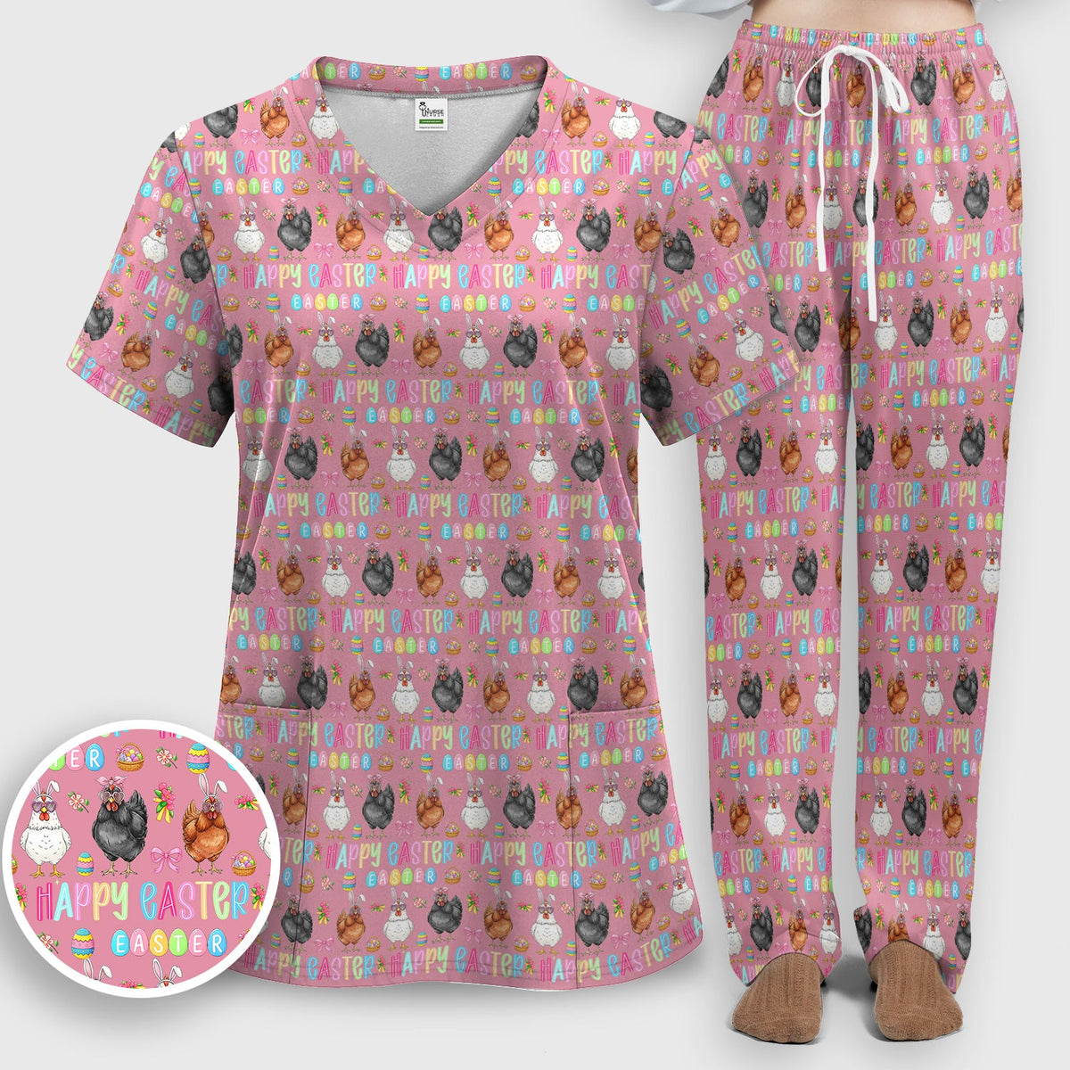 Bunny Eggs Nurse Scrub Sets - Easter Gift
