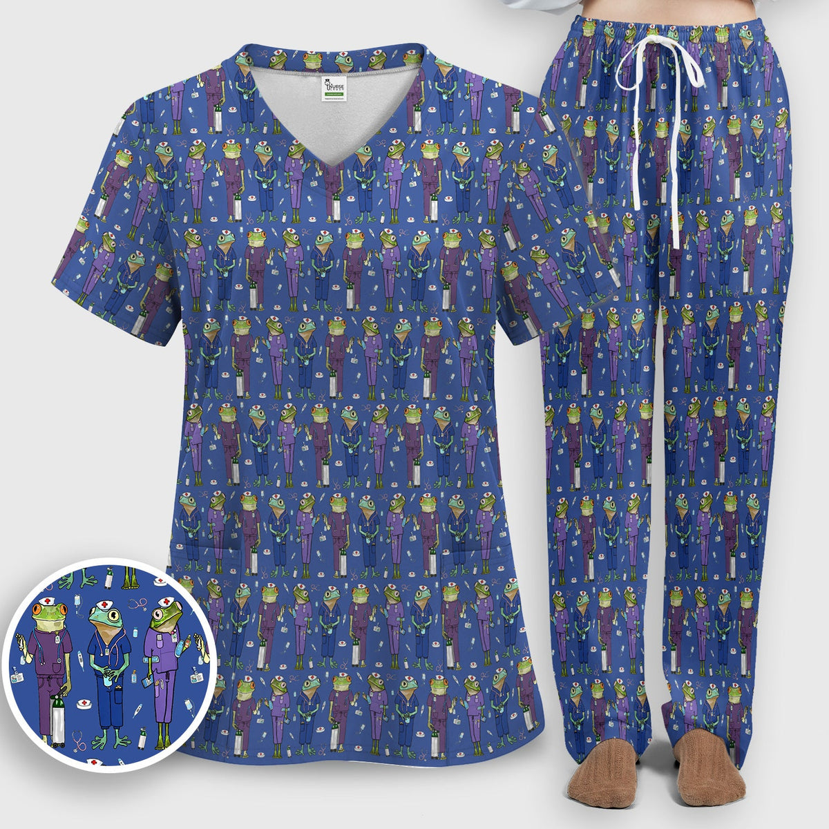Frog Nurse Scrub Set