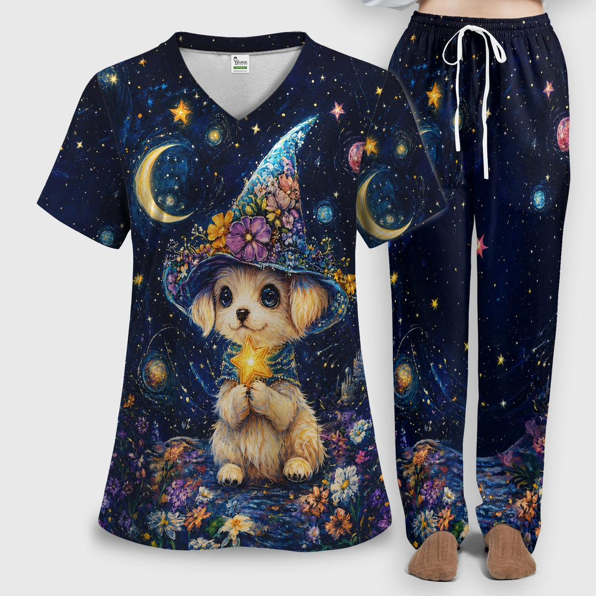 Puppy Wizard Nurse Scrub Set