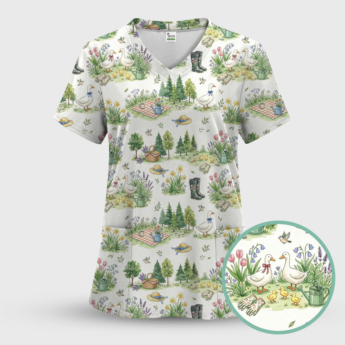 Duck Garden Nurse Scrub Set