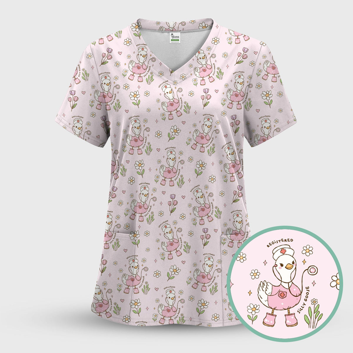 Goose Daisy Nurse Scrub Set