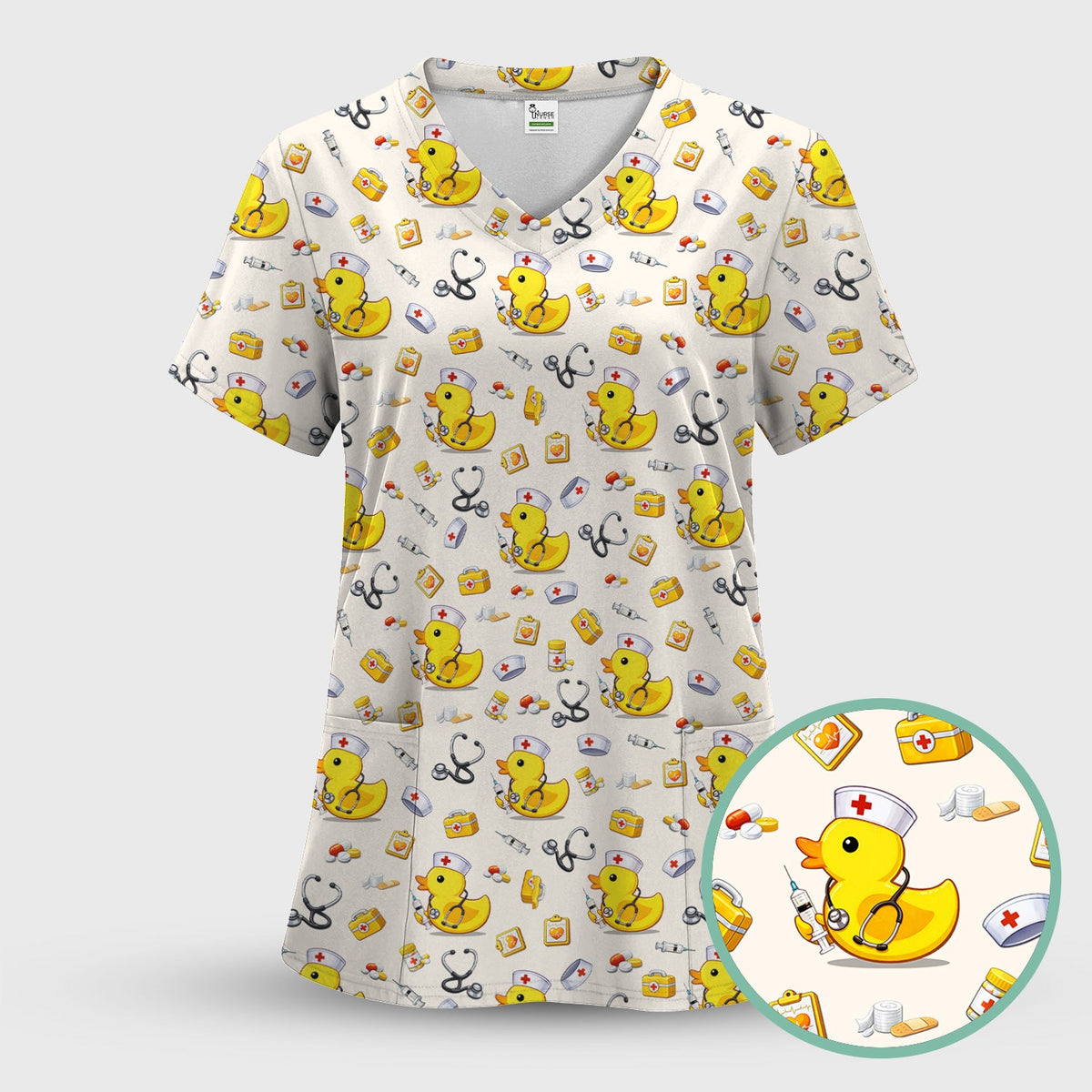 Medical Duck Nurse Scrub Set