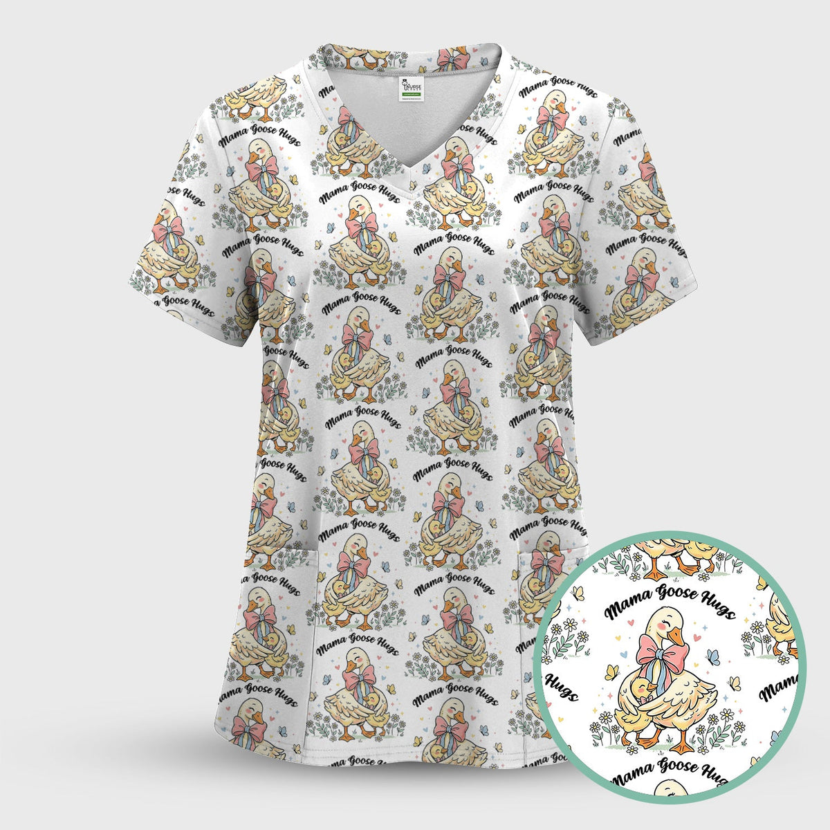 Mama Goose Hug Nurse Scrub Set