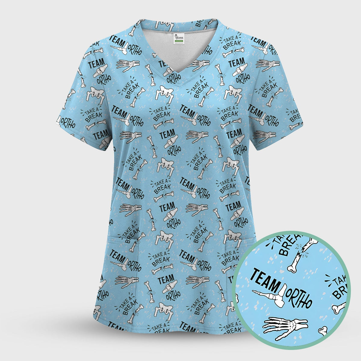 Team Ortho Bone Joint Nurse Scrub Set