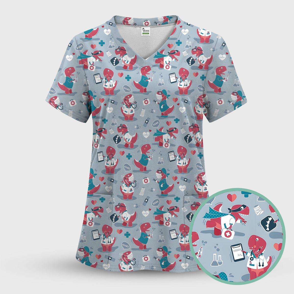Dinosaur Doctor Nurse Scrub Set