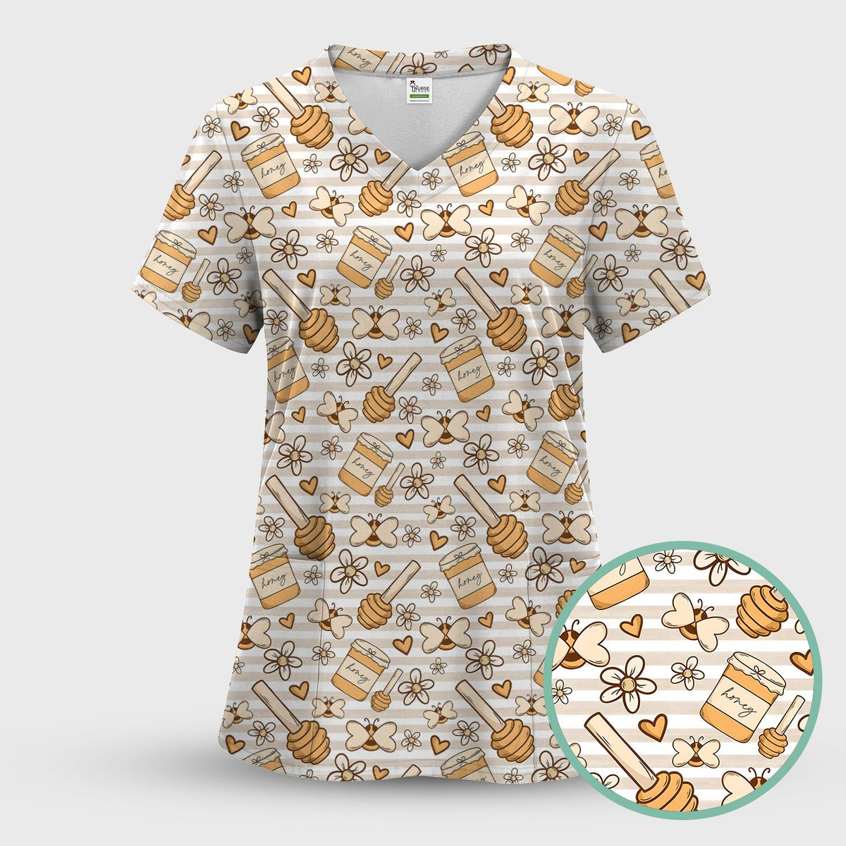 Honey Jar Daisy Nurse Scrub Set