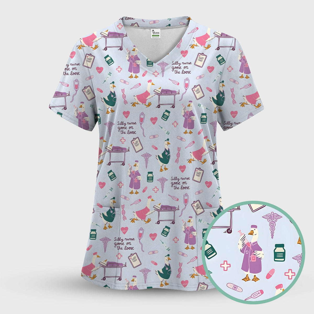 Goose Medical Humor Tools Nurse Scrub Top