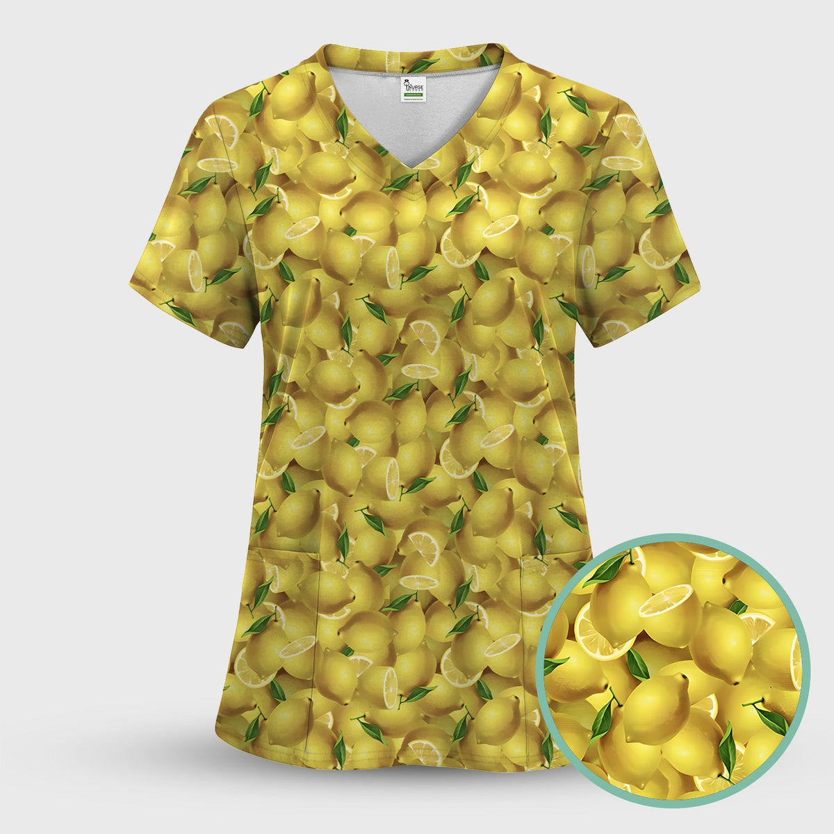 Fresh Lemon Nurse Scrub Set