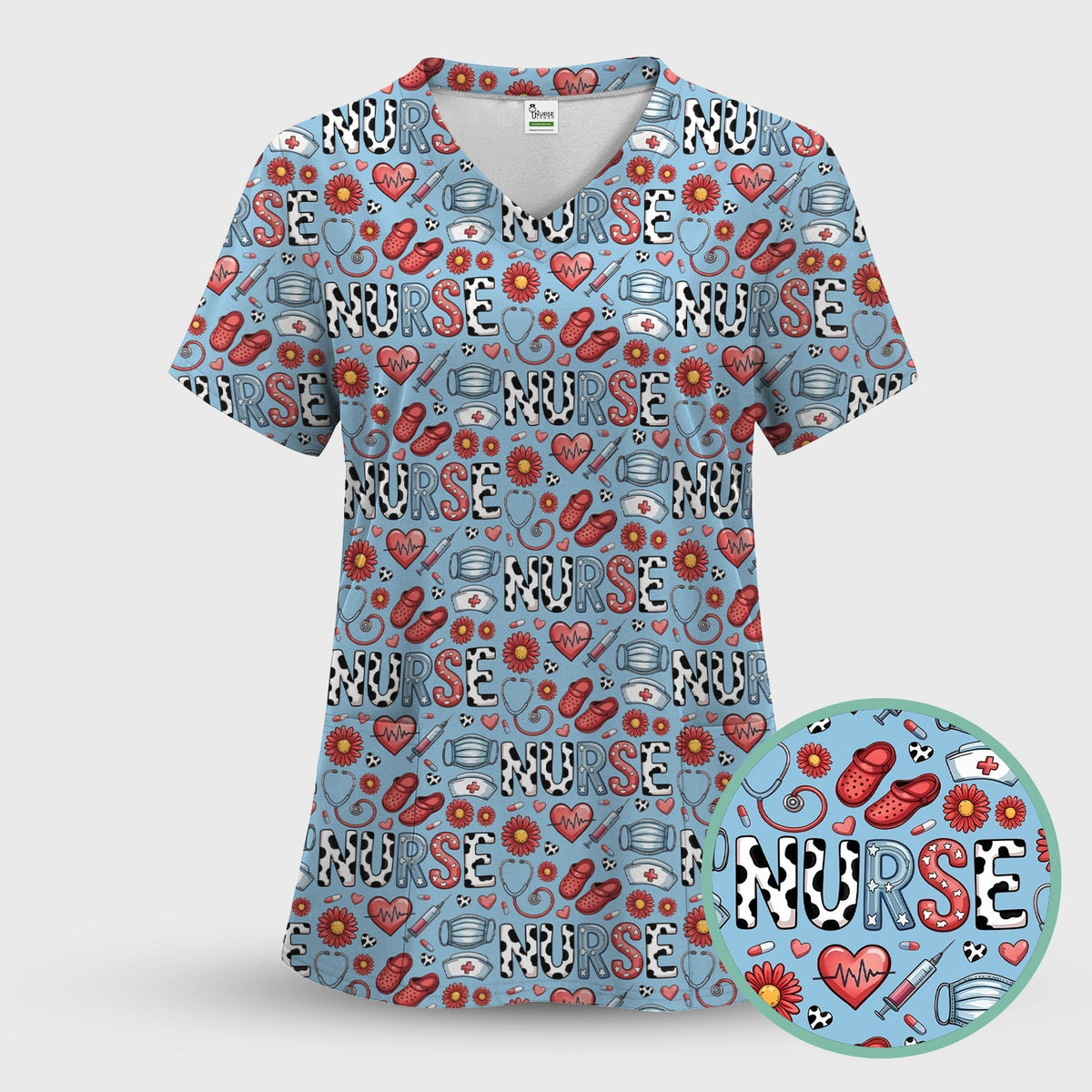 Medical Icon Nurse Scrub Top