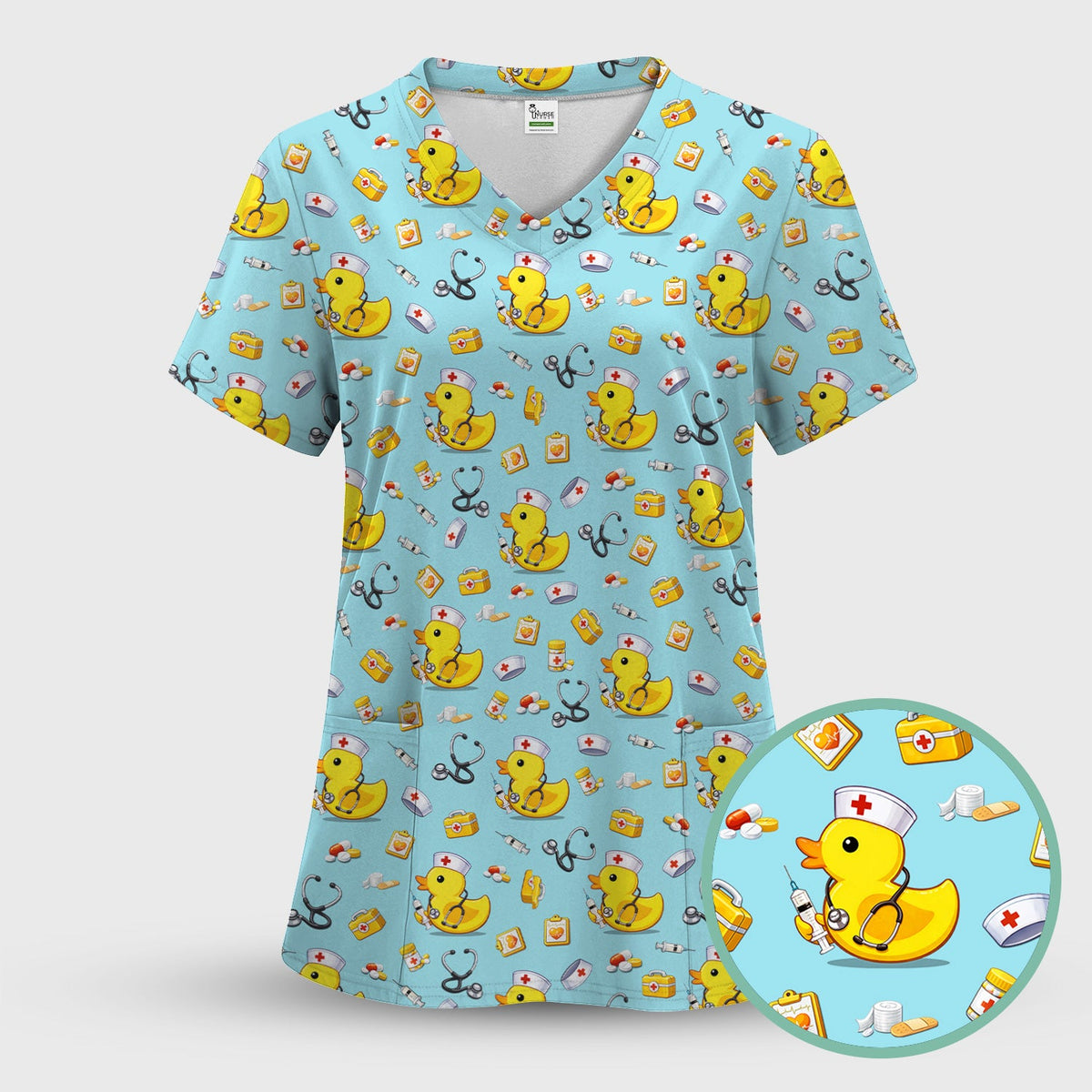 Medical Duck Nurse Scrub Set