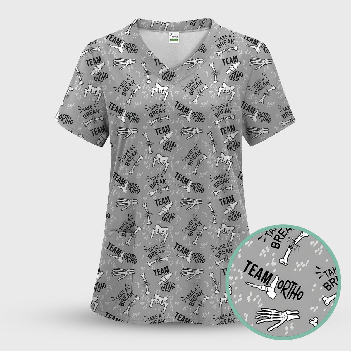 Team Ortho Bone Joint Nurse Scrub Set