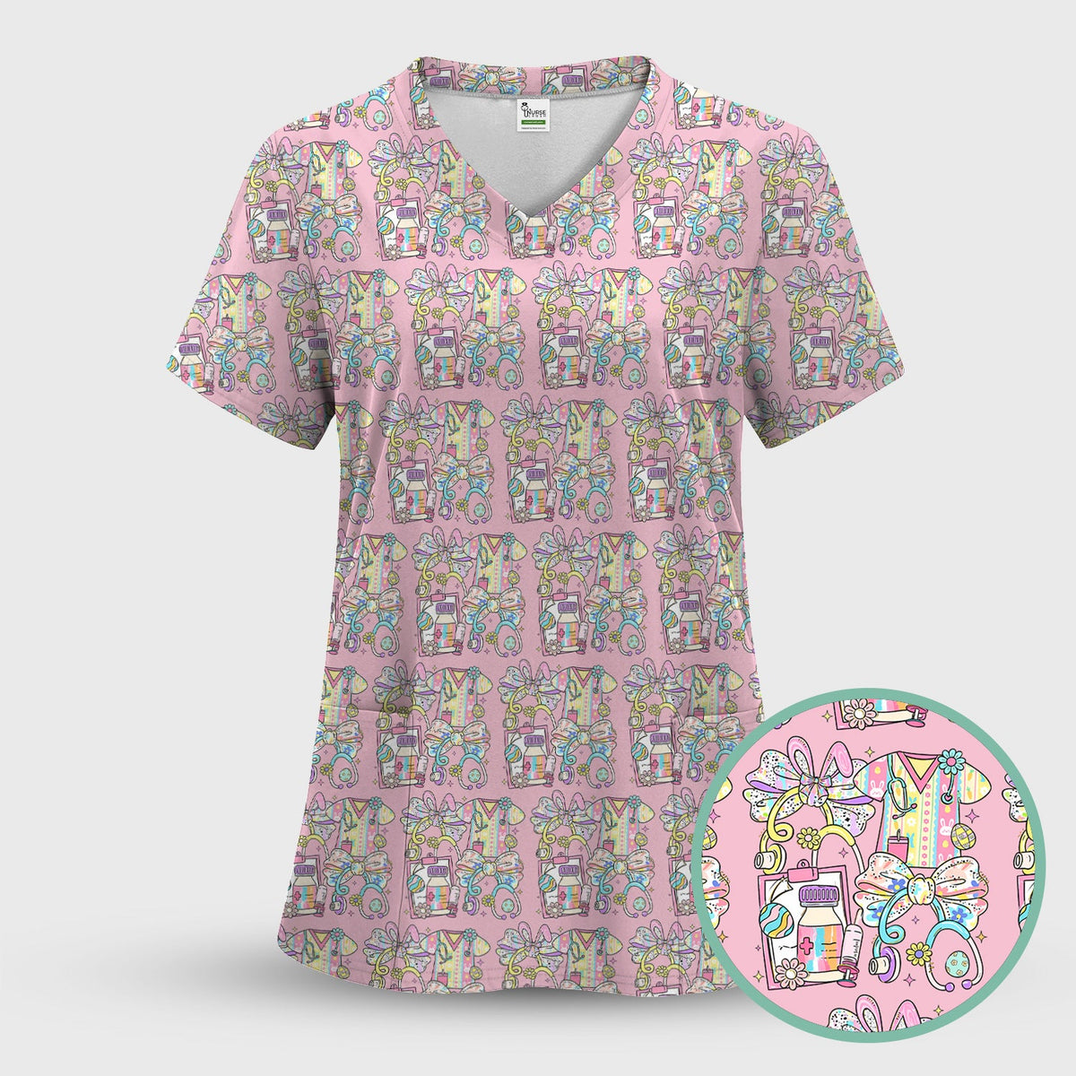Colorful Nurse Supplies Scrub Set