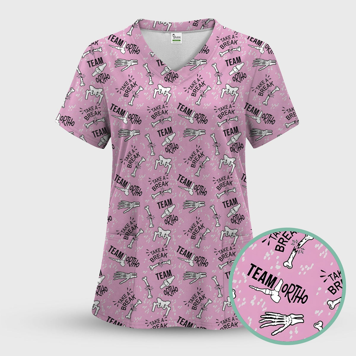 Team Ortho Bone Joint Nurse Scrub Set