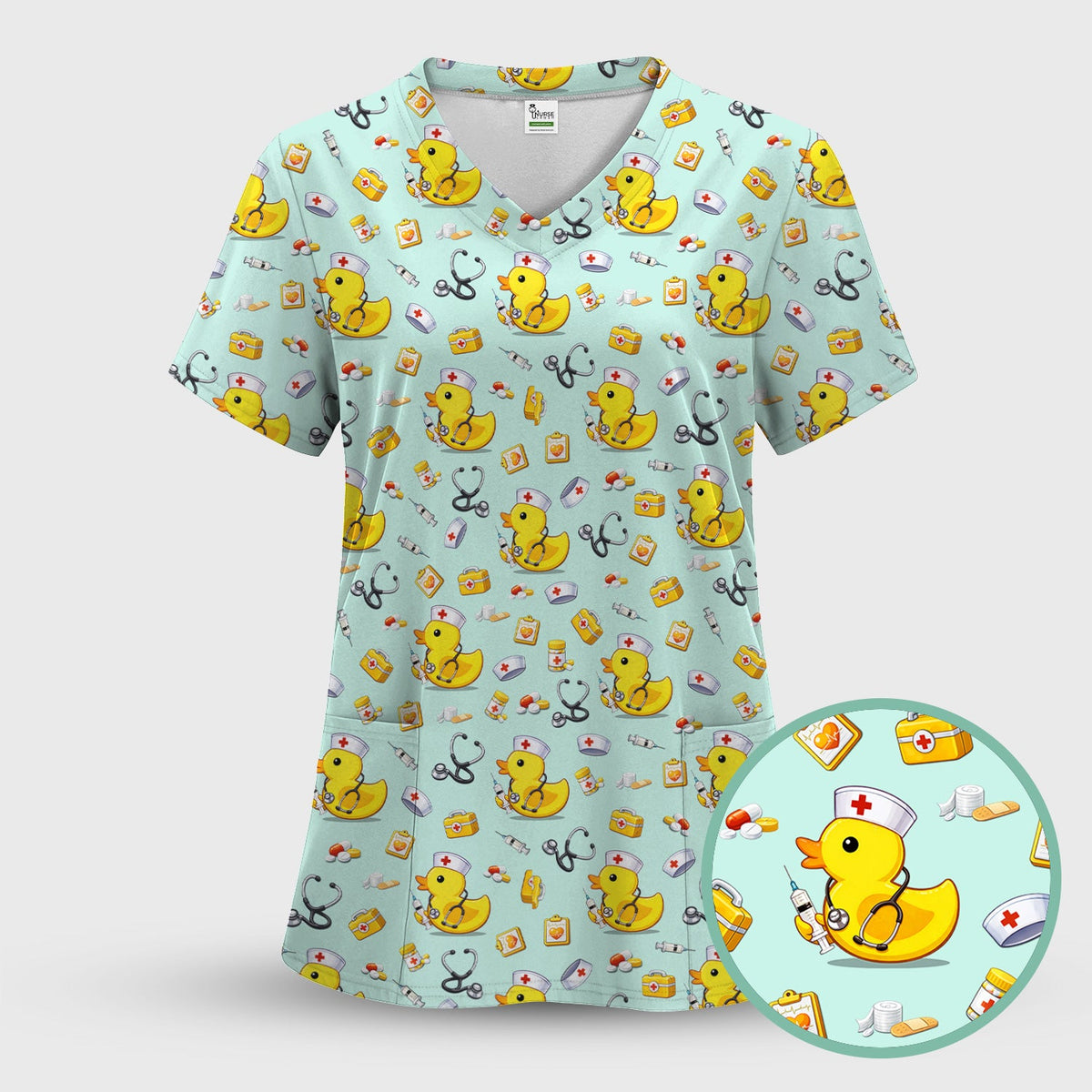 Medical Duck Nurse Scrub Set