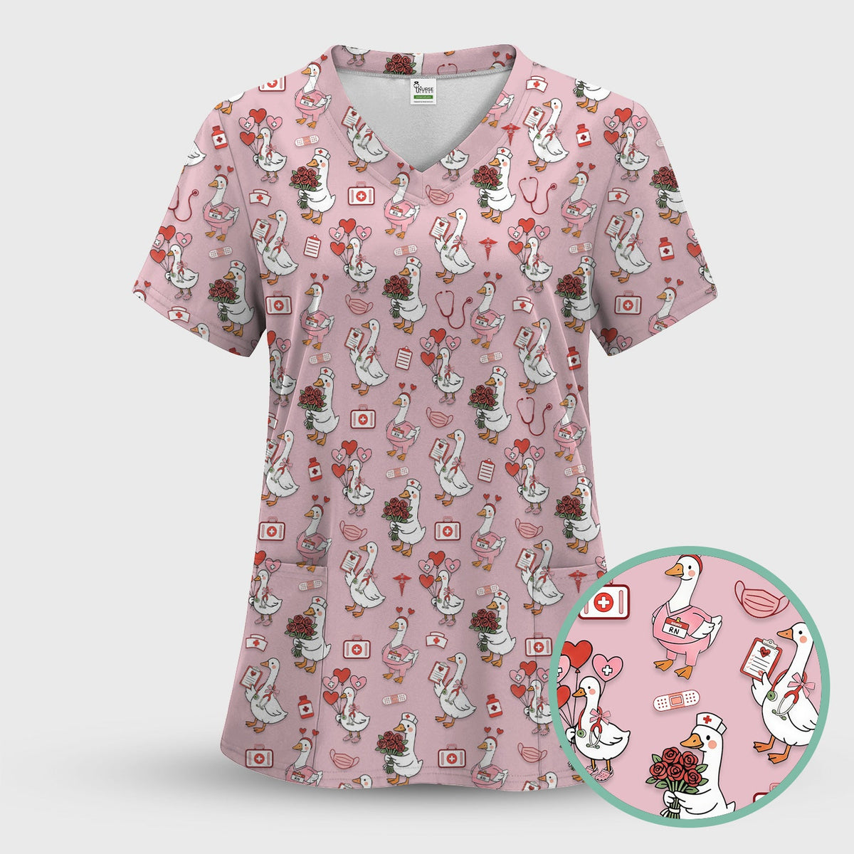 Goose Medical Nurse Scrub Top
