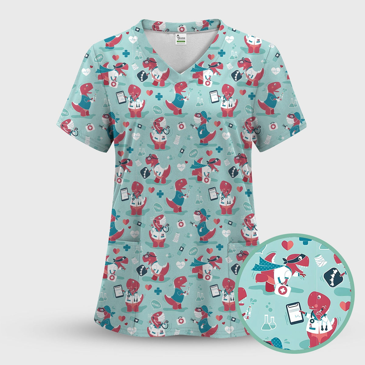 Dinosaur Doctor Nurse Scrub Set