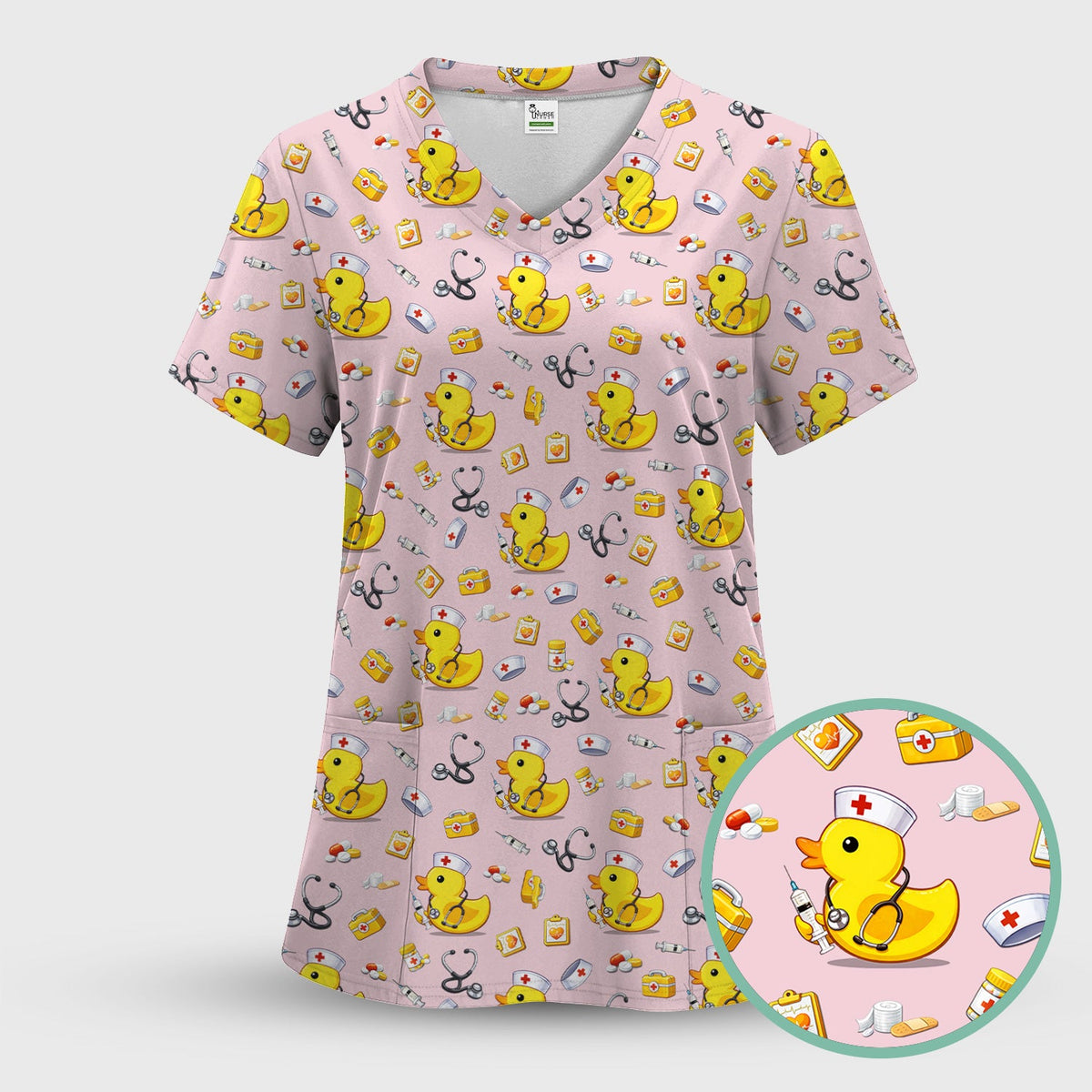 Medical Duck Nurse Scrub Set