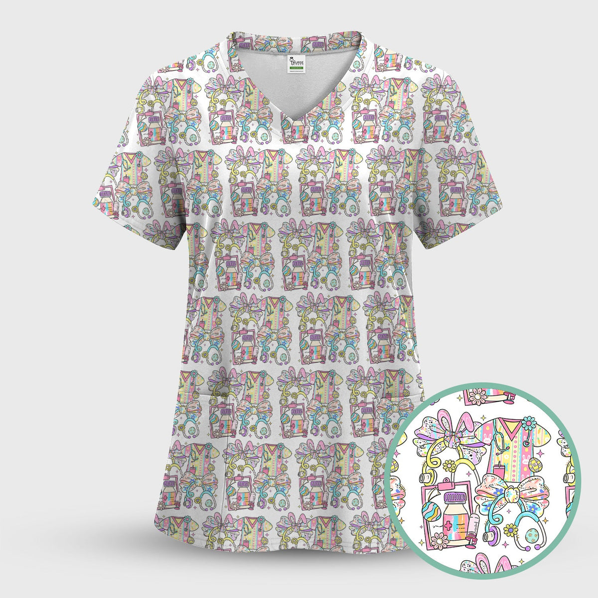Colorful Nurse Supplies Scrub Set