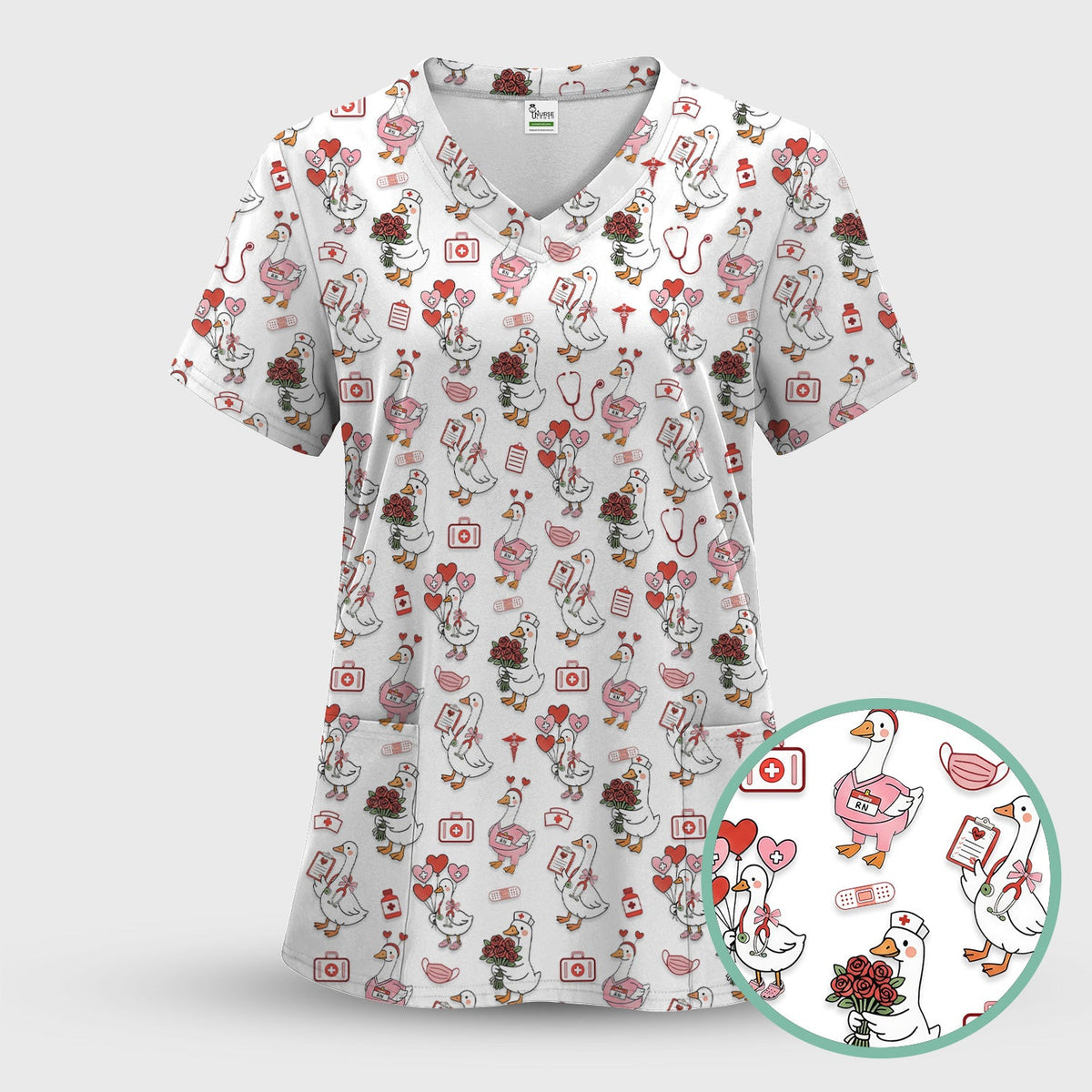 Goose Medical Nurse Scrub Top