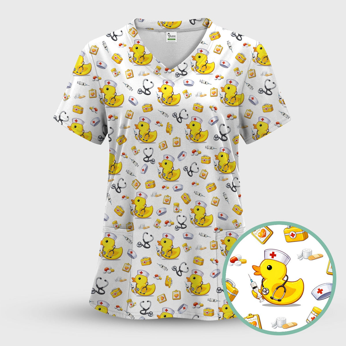 Medical Duck Nurse Scrub Set
