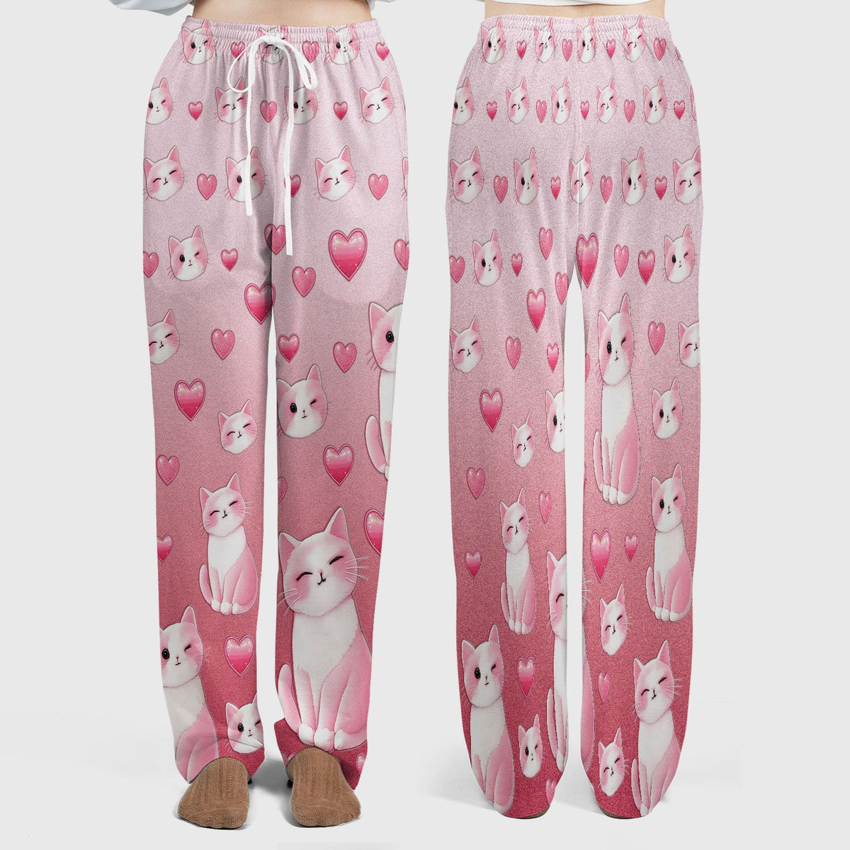 Valentine Cat Heart Nurse Scrub Set