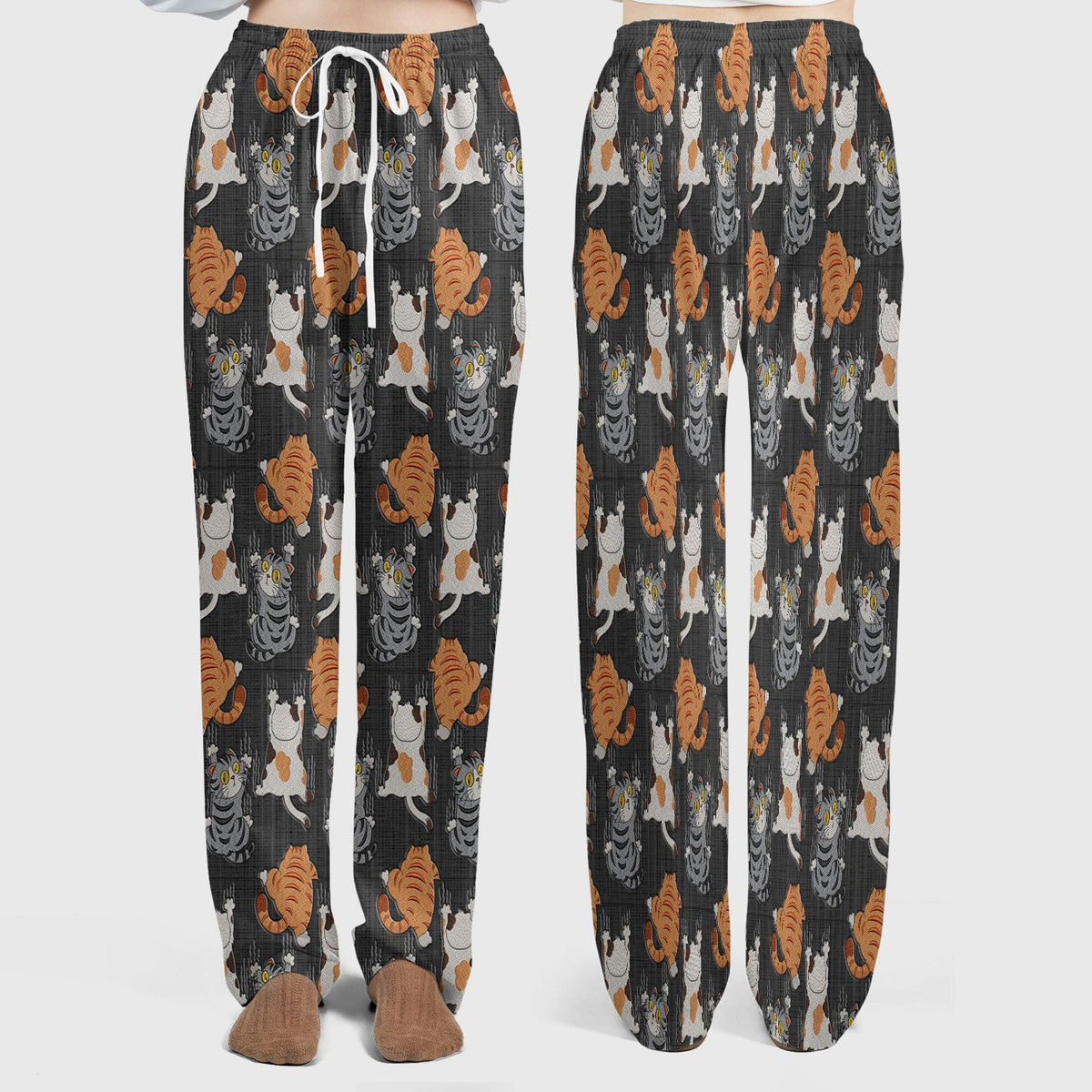 Cute Cat Pattern Nurse Scrub Set, Cats Medical Pattern Shirt, Breathable Fabrics Nursing Uniform