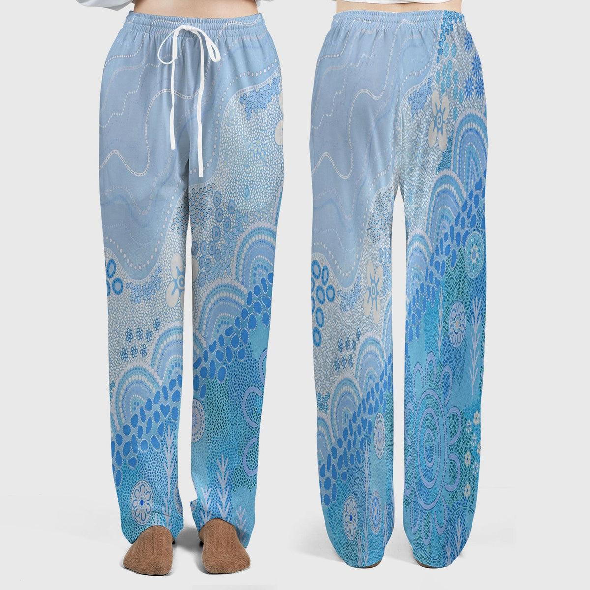 Floral Mandala Dot Nurse Scrub Set