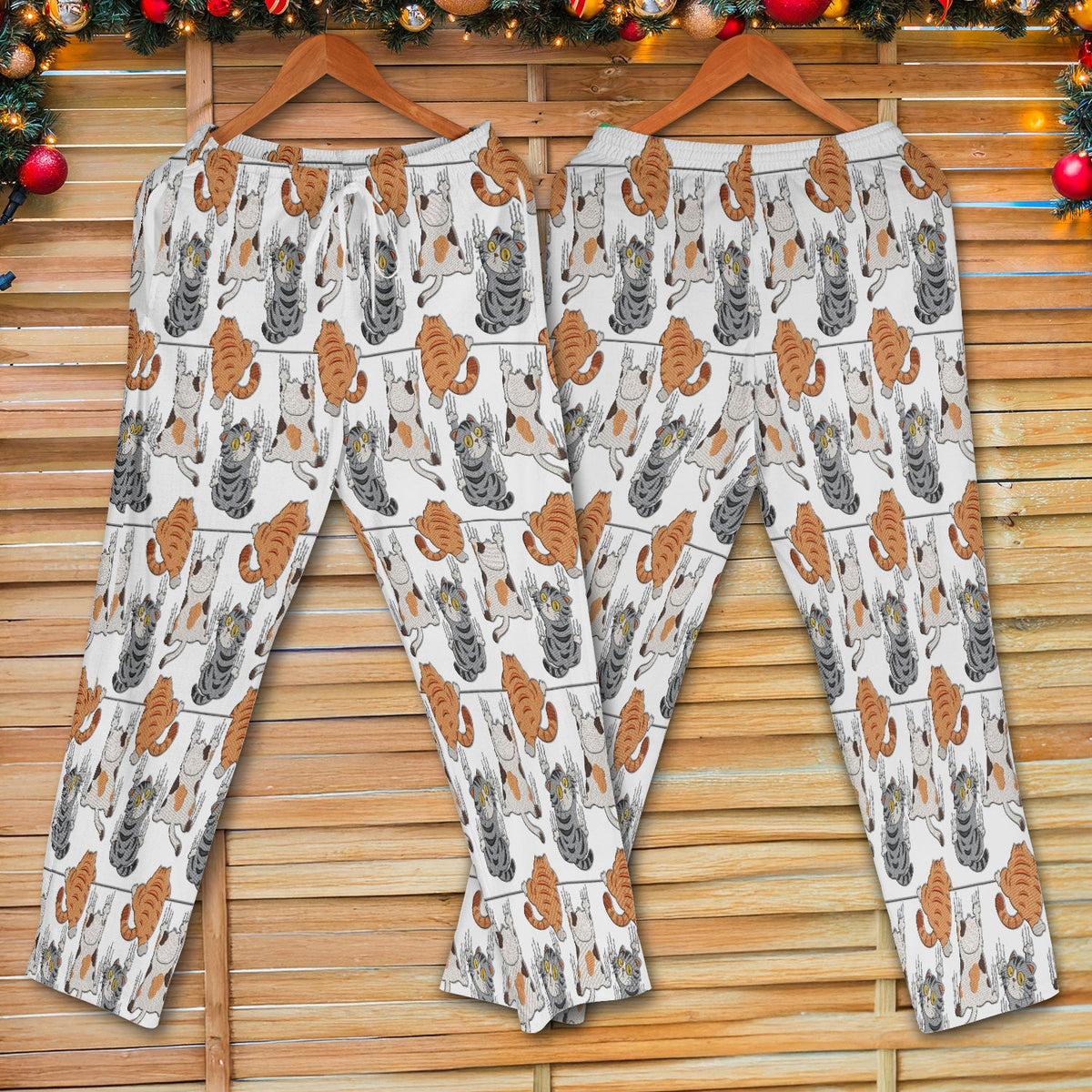 Cute Cat Pattern Nurse Scrub Set, Cats Medical Pattern Shirt, Breathable Fabrics Nursing Uniform