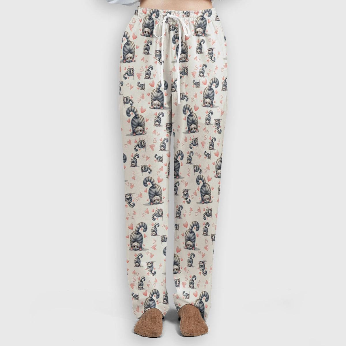 Valentine Cute Cat Heart Nurse Scrub Set