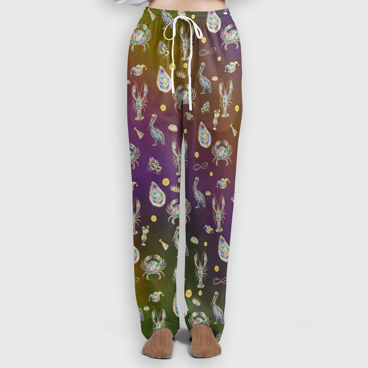 Mardi Gras Seafood Nurse Scrub Set