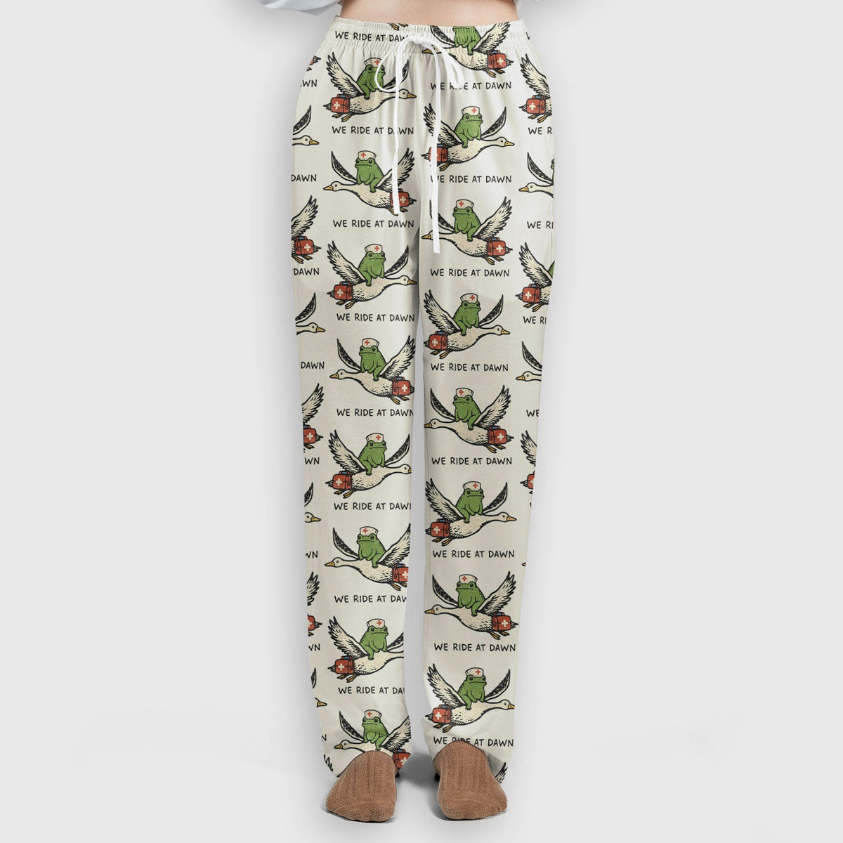 Frog Riding Goose Nurse Scrub Set