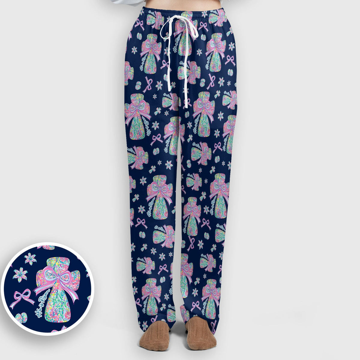 Colorful Bow Nurse Scrub Set