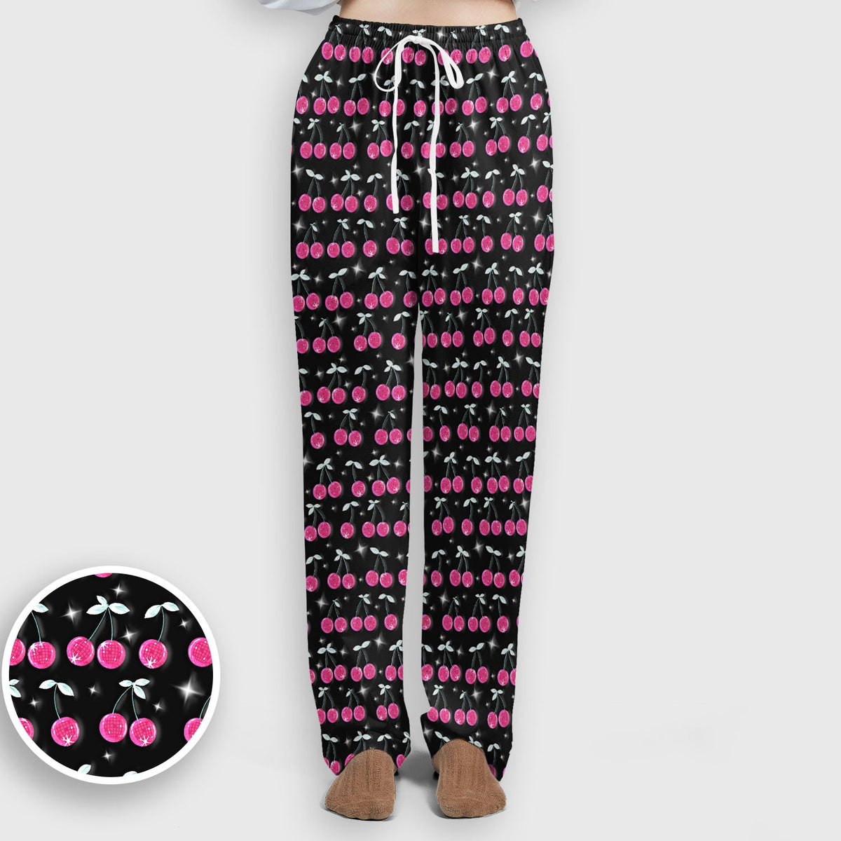 Pink Cherry Sparkle Nurse Scrub Set
