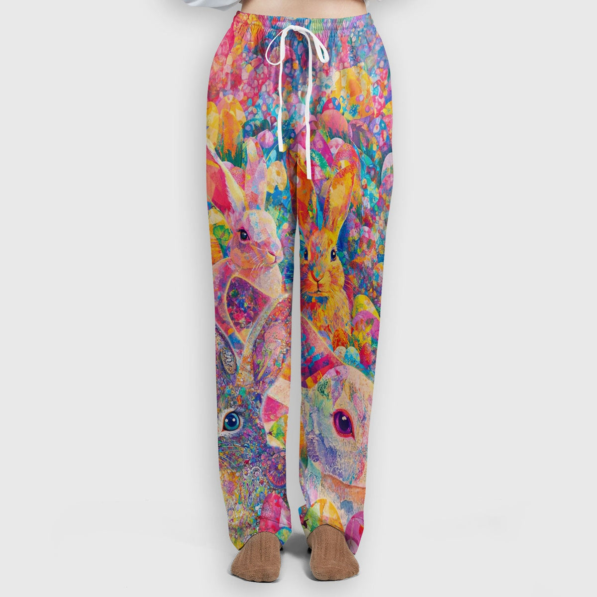Colorful Artistic Bunny Nurse Scrub Set