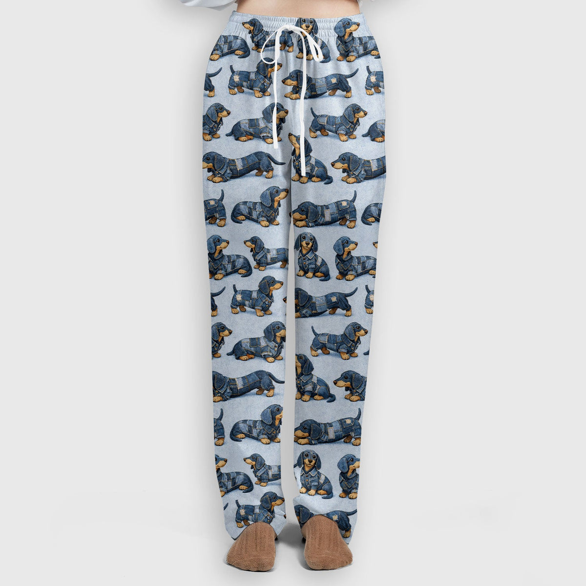 Denim Dachshund Nurse Scrub Set