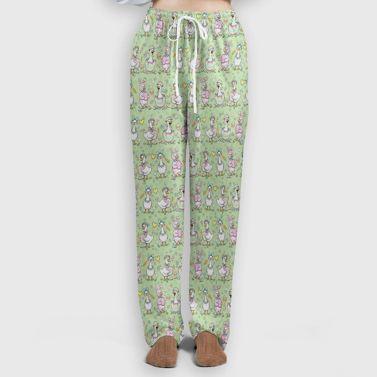 Spring Easter Goose Bunny Nurse Scrub Set