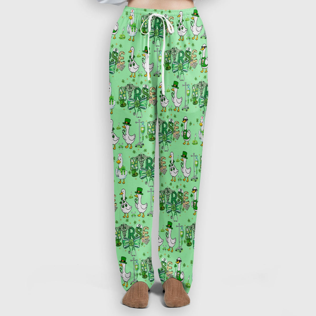 Shamrock Goose Nurse Scrub Set - St Patricks Day Gift