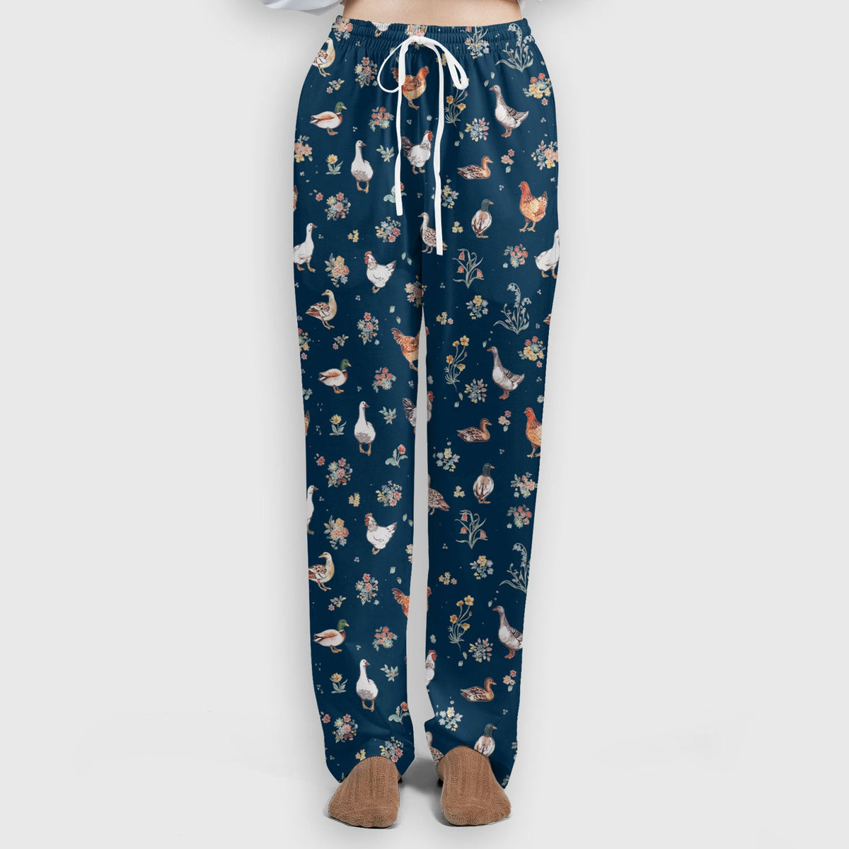 Farm Chicken Duck Floral Nurse Scrub Set