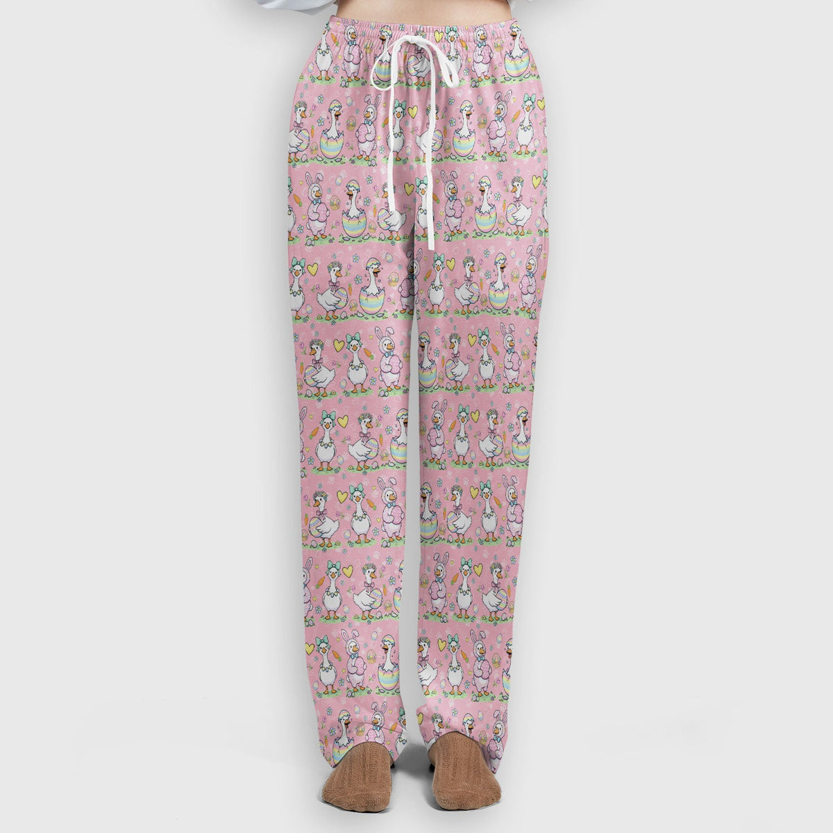 Spring Easter Goose Bunny Nurse Scrub Set
