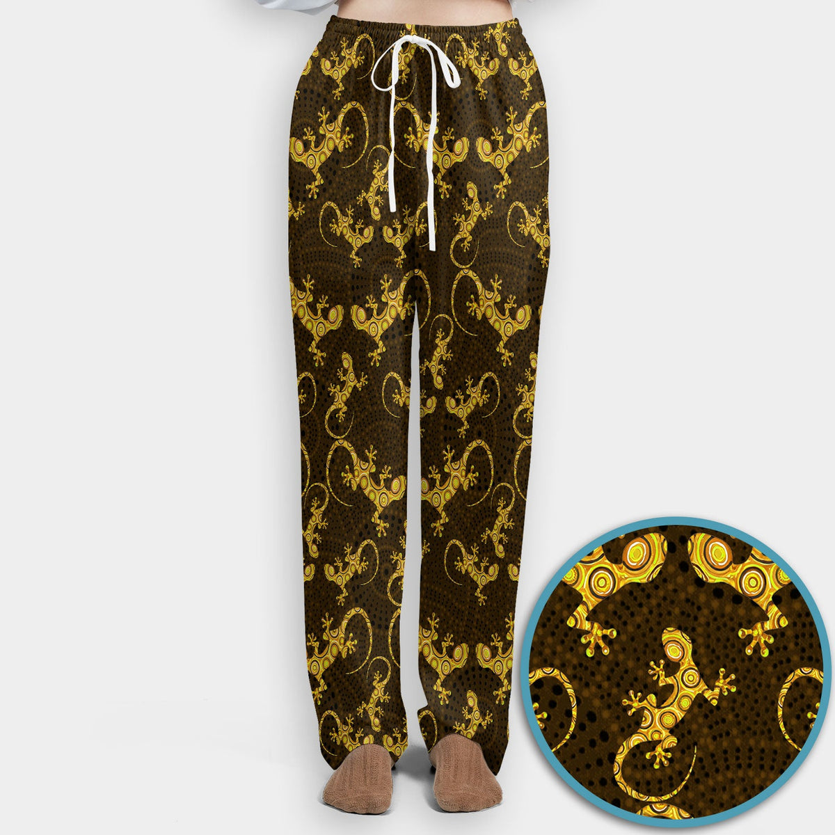 Australian Gecko Dot Art Inspired Nursing Scrub Set - Women Uniform