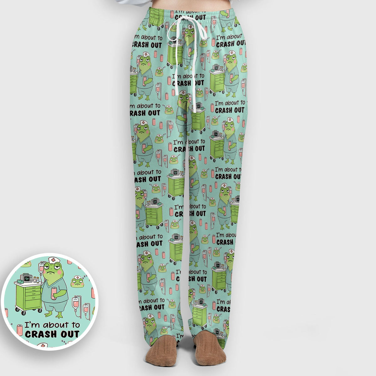 Crash Out Frog Nurse Scrub Set