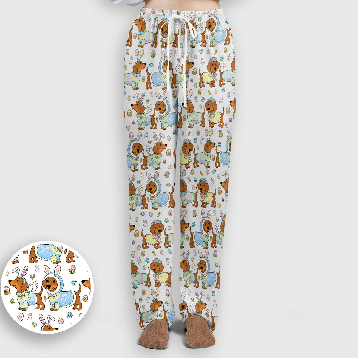 Dachshund Bunny Nurse Scrub Set - Easter Gift