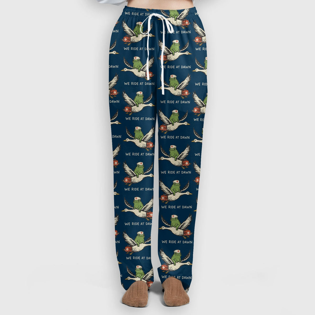 Frog Riding Goose Nurse Scrub Set