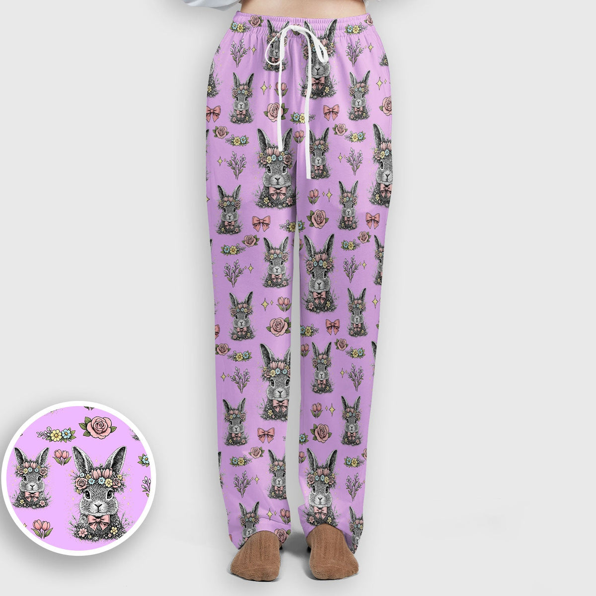 Vintage Floral Bunny Nurse Scrub Set