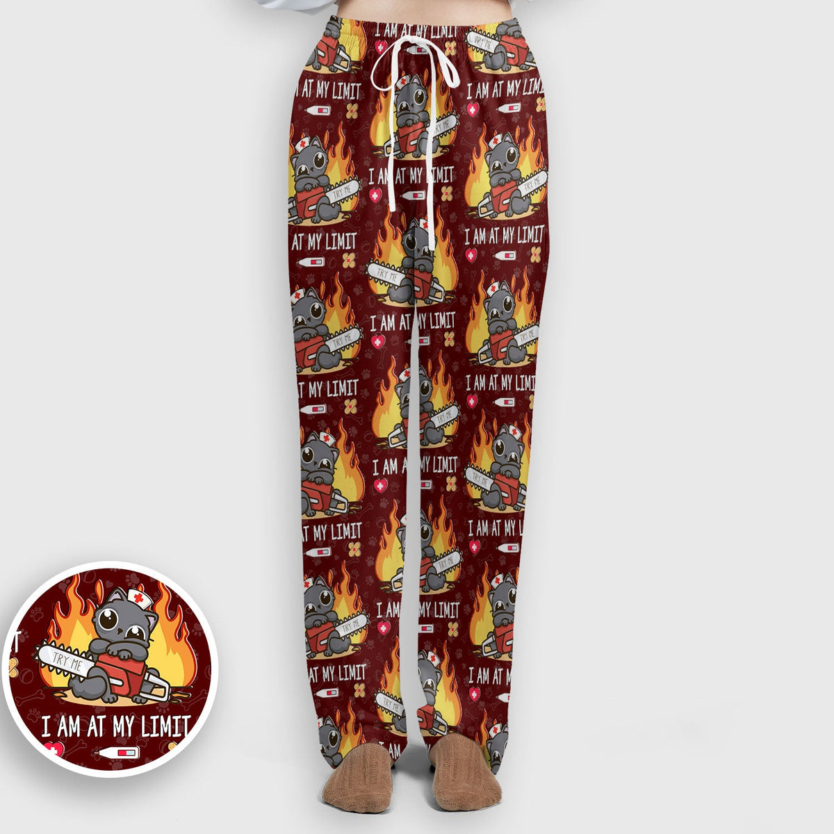 Cat I Am At My Limit Nurse Scrub Set