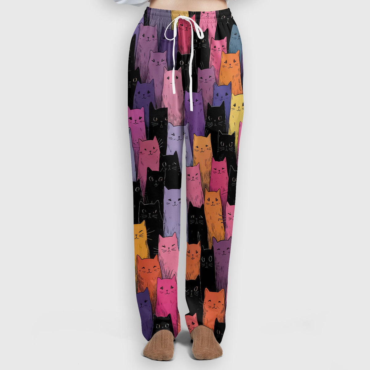 Colorful Cat Art Nurse Scrub Set