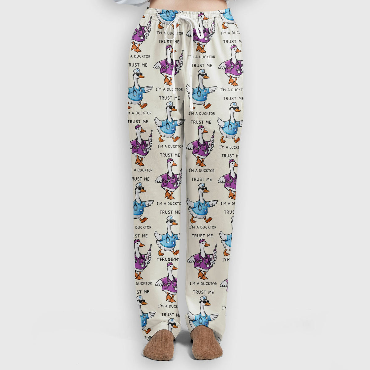 Duck Cartoon Nurse Scrub Set