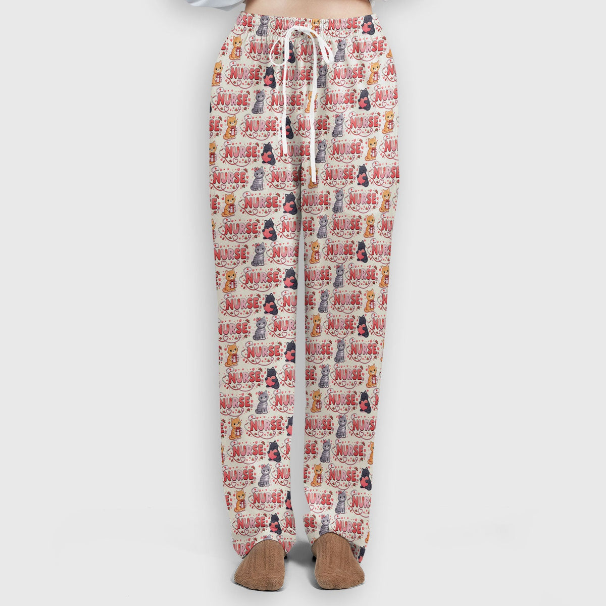 Cat Heart Nurse Scrub Set - Valentines Day Gift