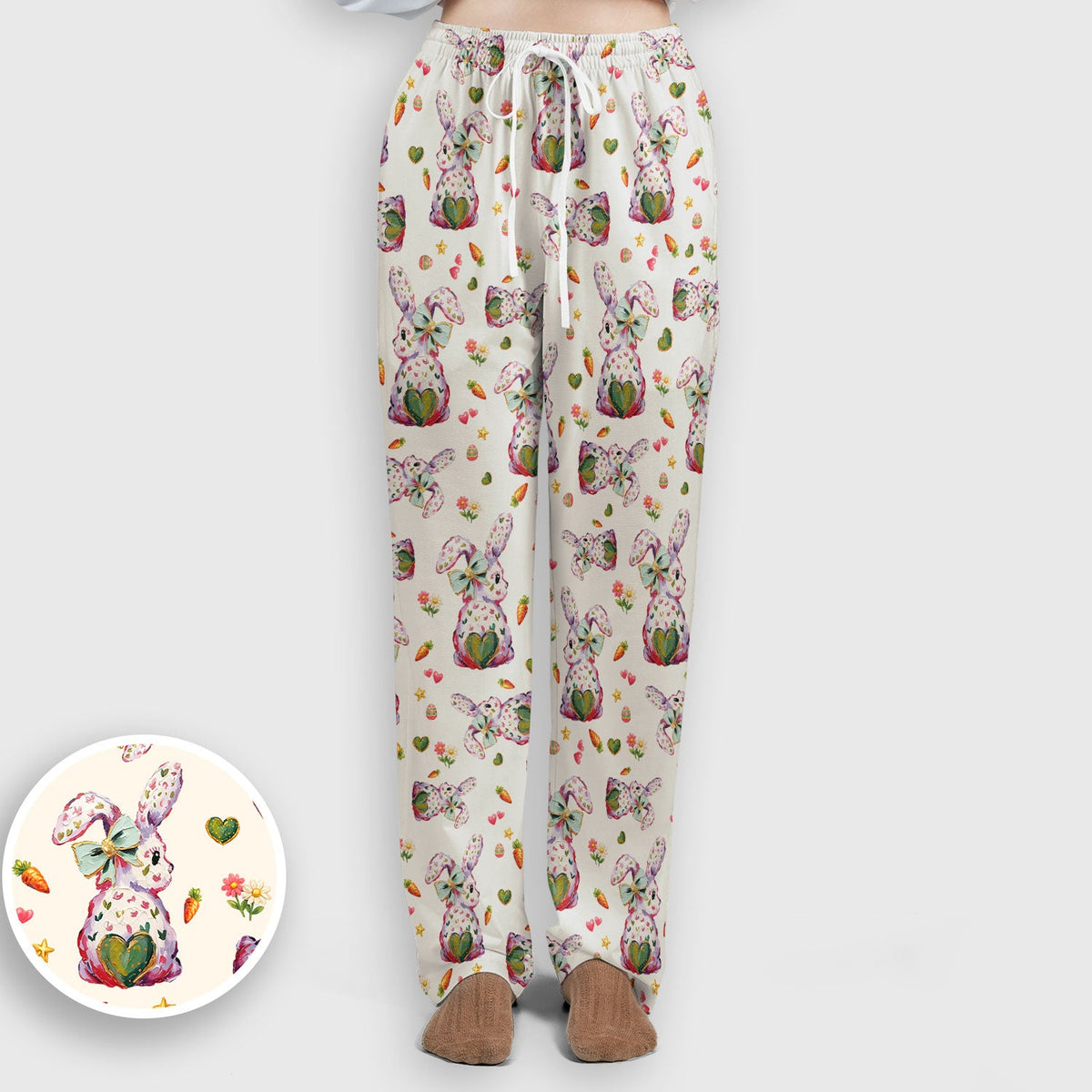 Pastel Bunny Easter Nurse Scrub Set